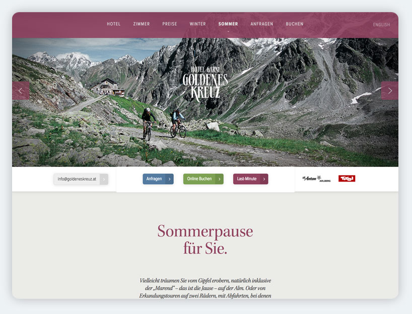 Sommer & Winter Hotel Goldenes Kreuz - Neue Website von Zmart.at Sommer & Winter Hotel Goldenes Kreuz - Neue Website von Zmart.at