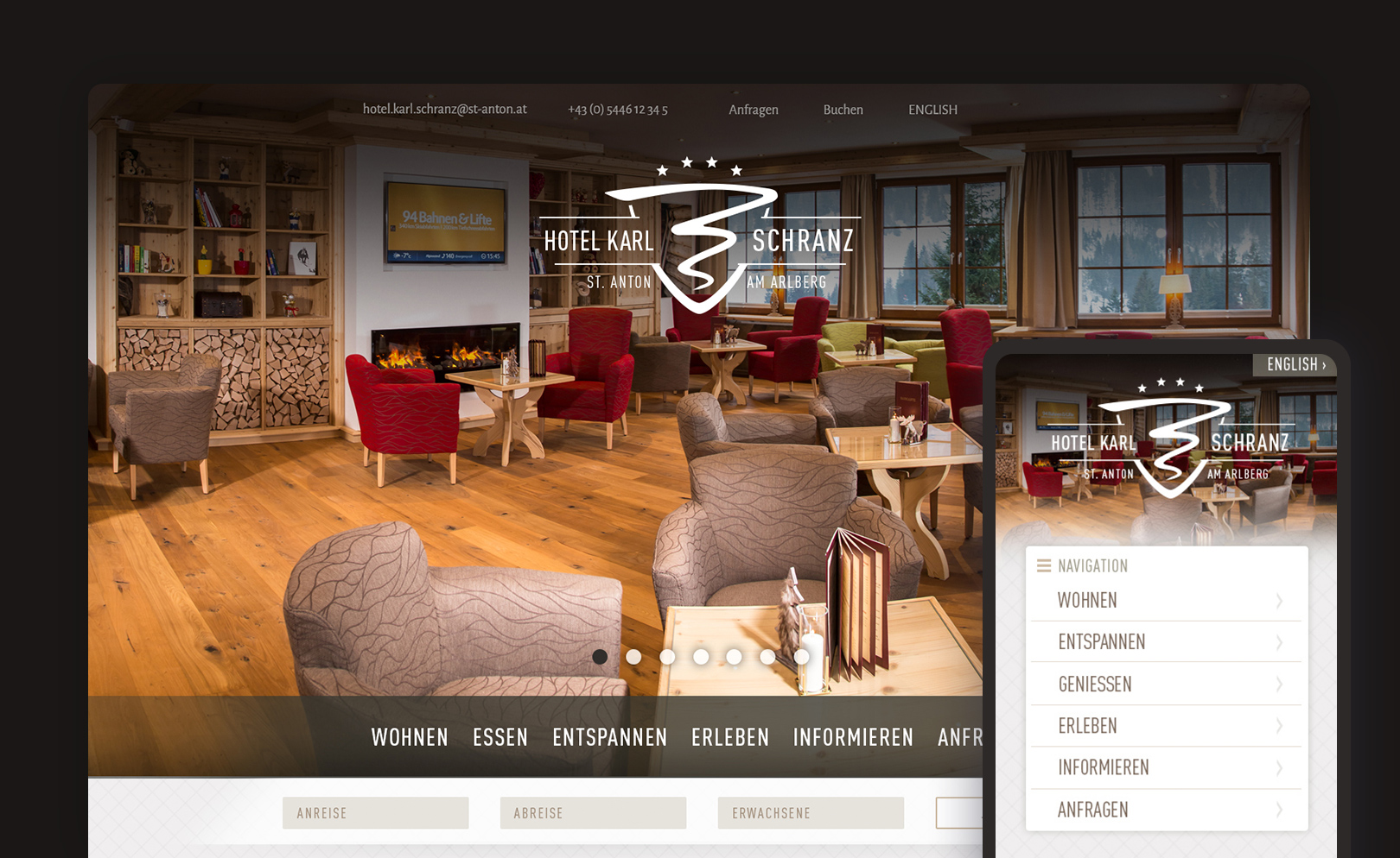 Hotelwebsite Hotel Karl Schranz **** von Zmart Werbeagentur Hotelwebsite Hotel Karl Schranz **** von Zmart Werbeagentur