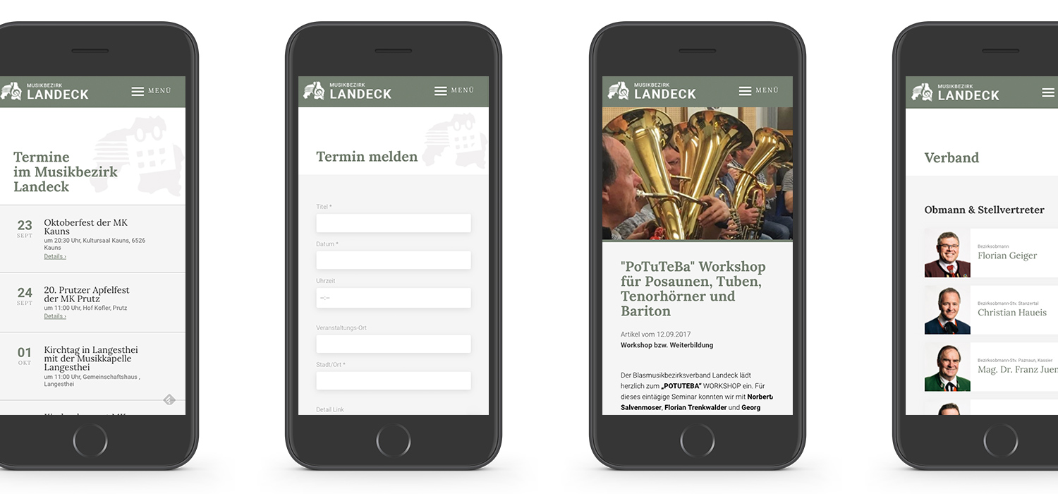 Responsive Website für Musikbezirk Landeck – Zmart Büro für Marken & Websites. Responsive Website für Musikbezirk Landeck – Zmart Büro für Marken & Websites.