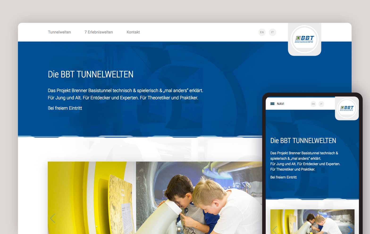 Website für BBT Tunnelwelten Steinach am Brenner / Webdesign und CMS by Zmart.at Website für BBT Tunnelwelten Steinach am Brenner / Webdesign und CMS by Zmart.at